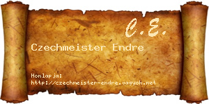 Czechmeister Endre névjegykártya