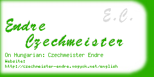 endre czechmeister business card